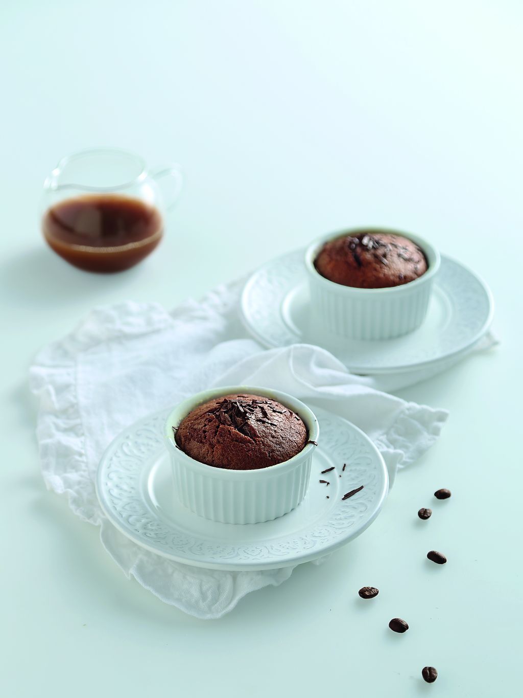 Σουφλέ σοκολάτας με σος εσπρέσο