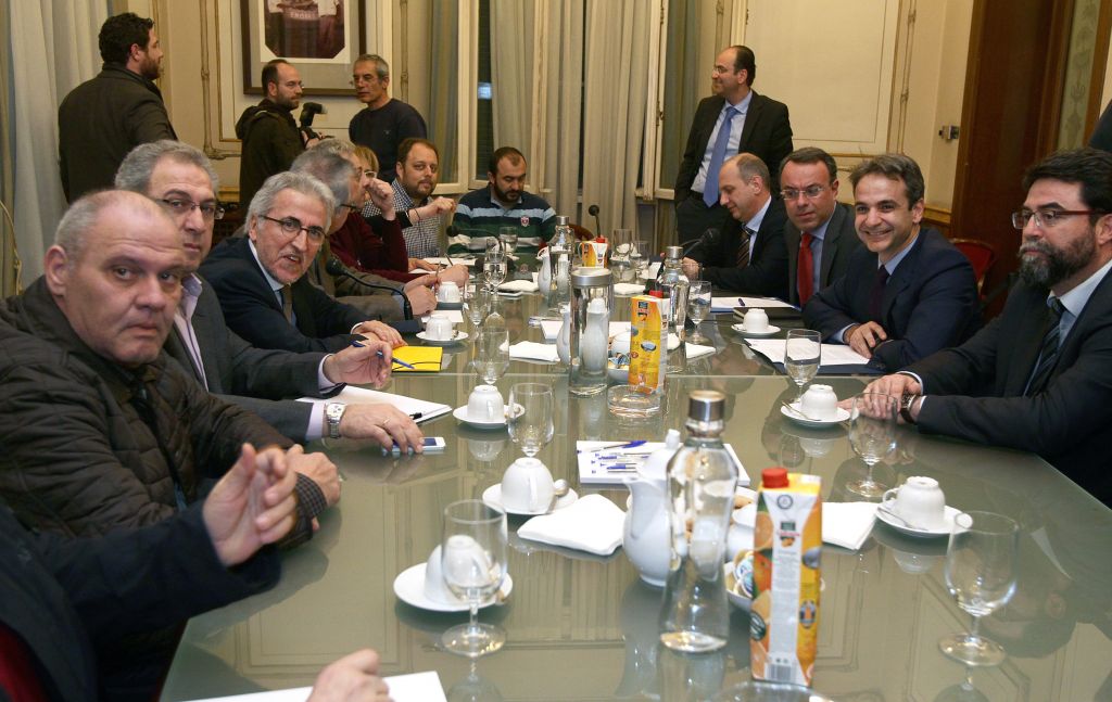 Το Ασφαλιστικό στη συνάντηση Μητσοτάκη με το προεδρείο της ΓΣΕΕ