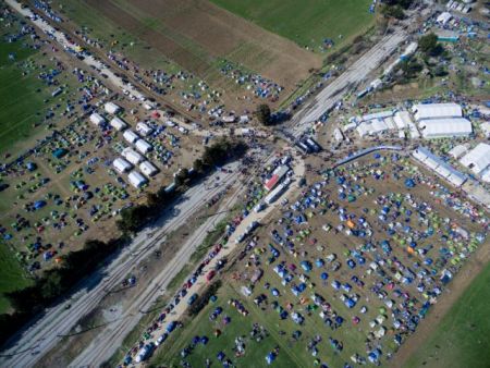 About 10,000 refugees remain stranded on the border at Idomeni