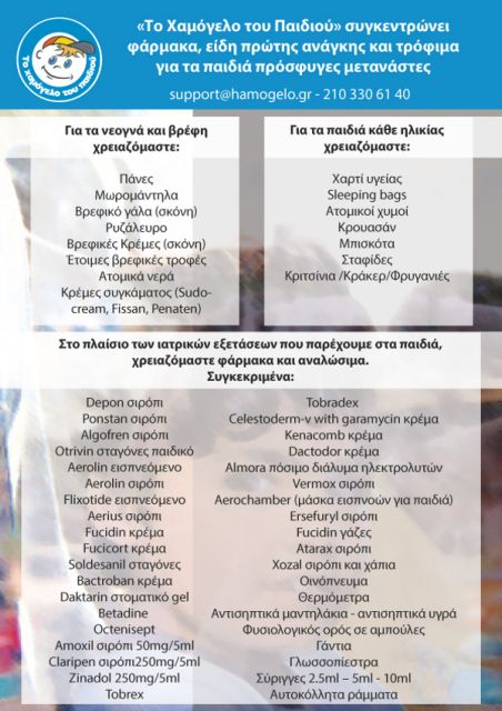 «Το Χαμόγελο του Παιδιού» για τα παιδιά πρόσφυγες μετανάστες