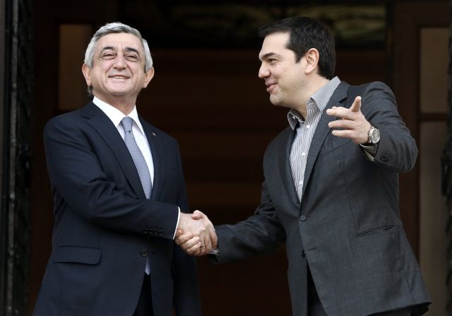 Prime Minister Tsipras receives President of Armenia Sargsyan