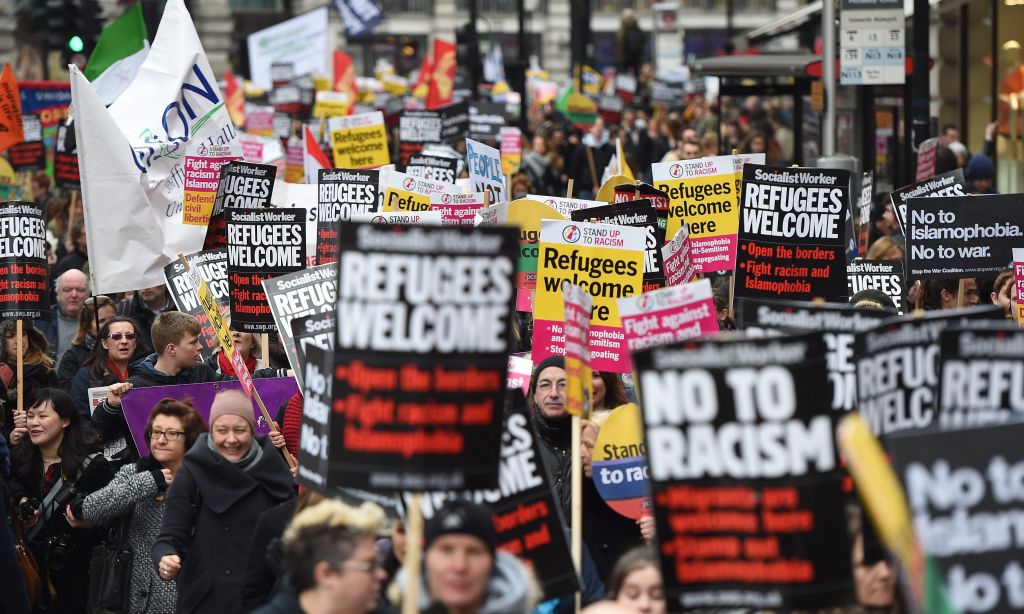 Διαδήλωσαν κατά της συμφωνίας ΕΕ-Τουρκίας για τους πρόσφυγες