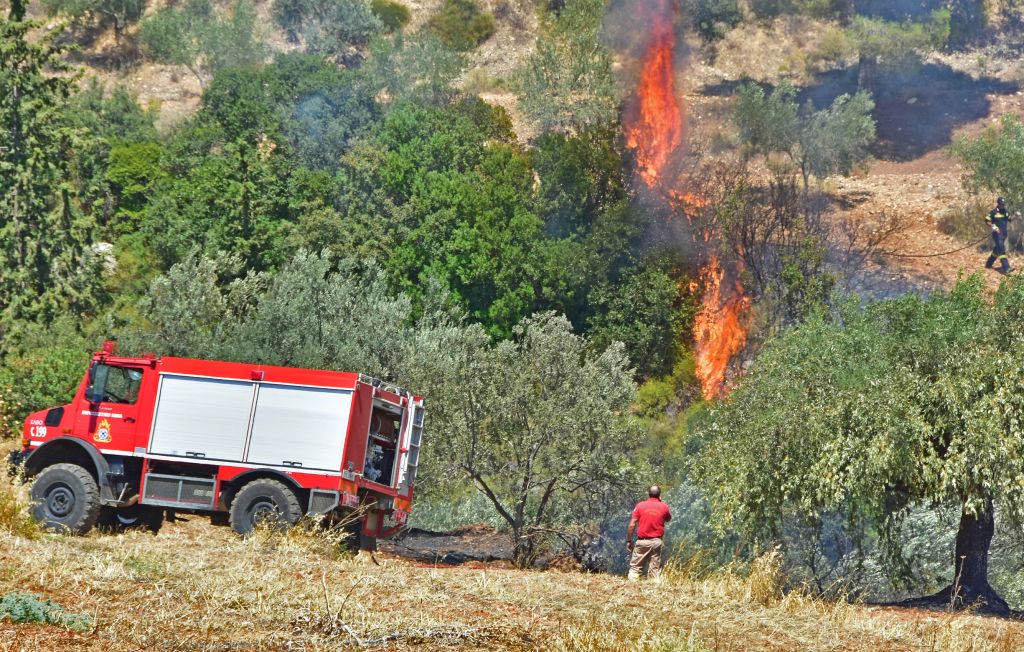 Σε ύφεση δασική πυρκαγιά στη Σκάλα Ωρωπού Αττικής