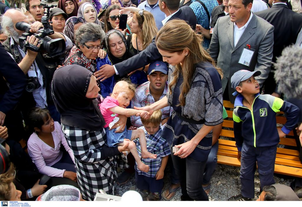 Στη Λέσβο η βασίλισσα της Ιορδανίας Ράνια
