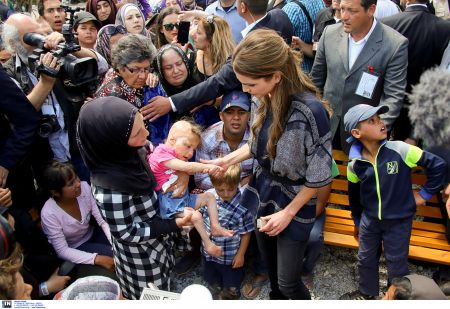 Στη Λέσβο η βασίλισσα της Ιορδανίας Ράνια