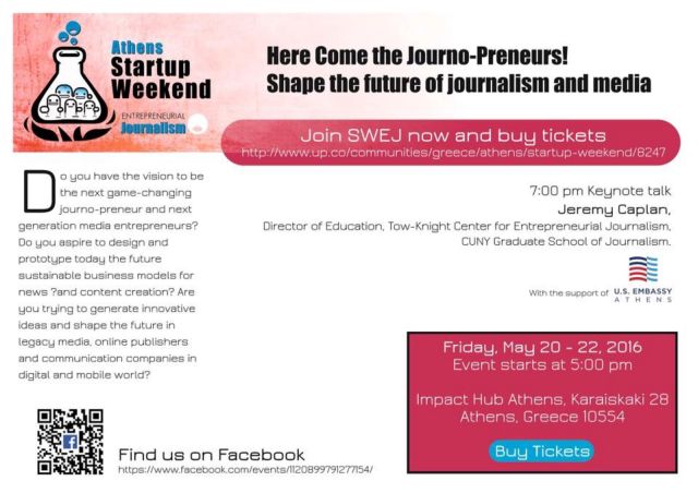 Καινοτόμες ιδέες στη δημοσιογραφία στο πρώτο Athens Startup Weekend