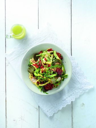 Δροσερή κολοκυθοσαλάτα με βινεγκρέτ δυόσμου