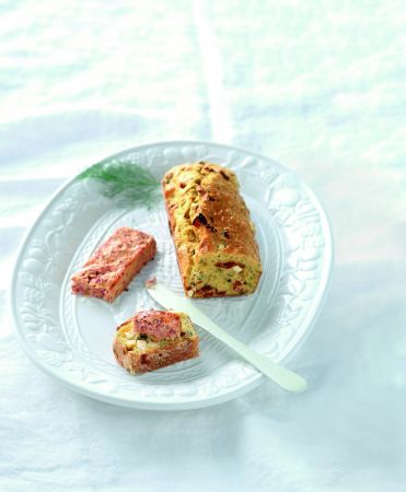 Πουτίγκα με καβουρμά σε αλμυρό κέικ