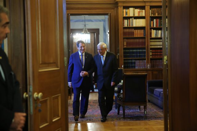 President Pavlopoulos receives Cypriot counterpart Anastasiades