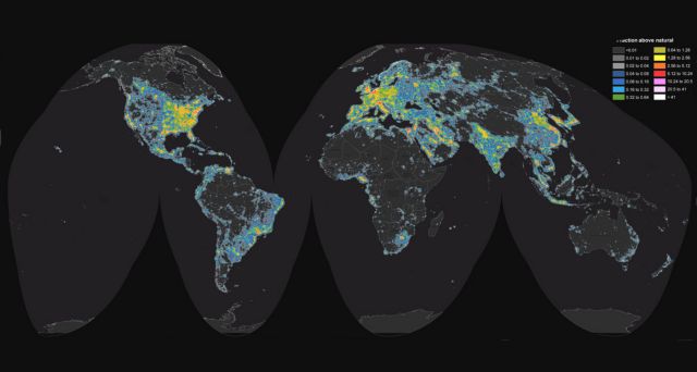 Η φωτορύπανση θαμπώνει πλέον το 80% του πλανήτη
