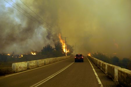 Major forest fire in southern Rhodes finally dies out