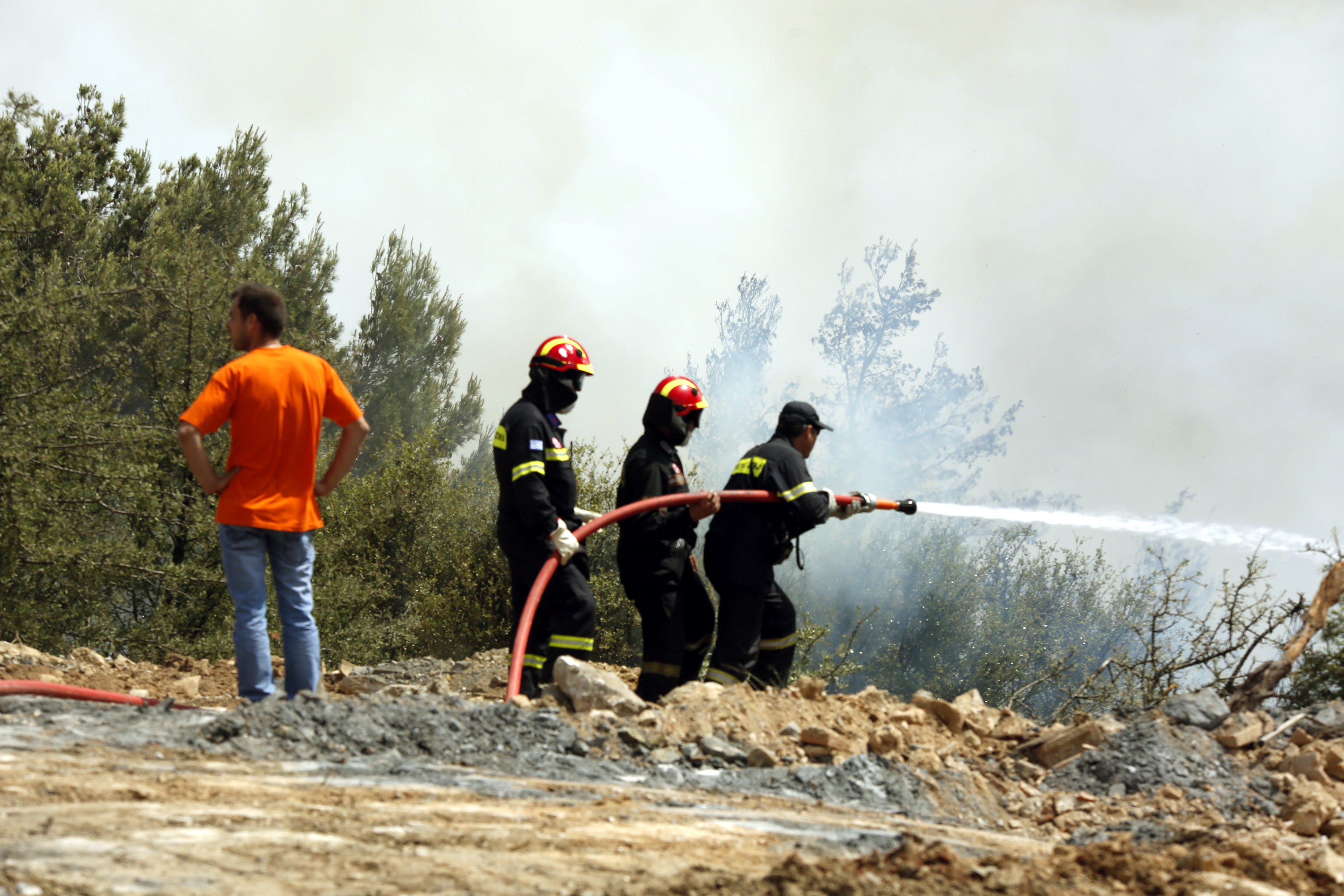 Υπό έλεγχο η φωτιά στο Απεσωκάρι Γόρτυνας στο Ηράκλειο Κρήτης