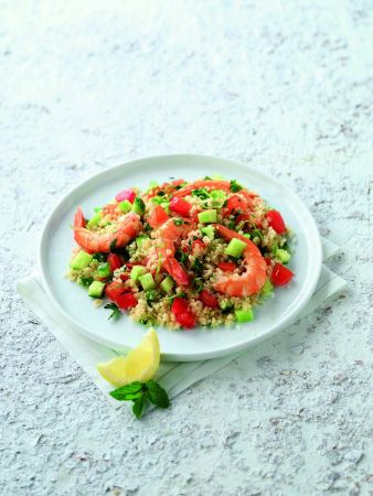 Σαλάτα πλιγούρι με γαρίδες