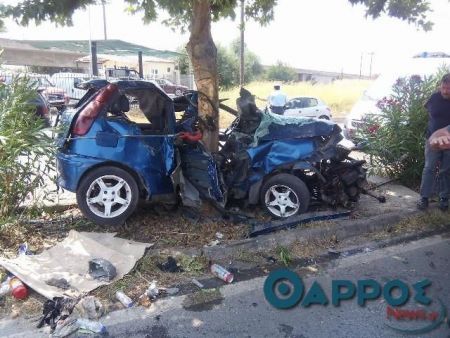 Μοιραία για οδηγό η σφοδρή πρόσκρουση του αυτοκινήτου του σε κορμό δένδρου