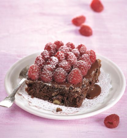 Μπράουνι με φραμπουάζ