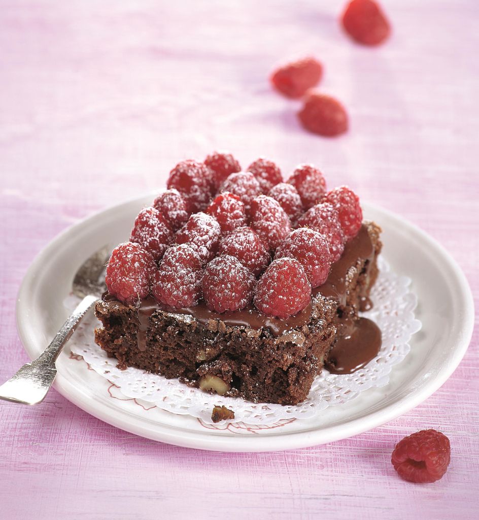 Μπράουνι με φραμπουάζ