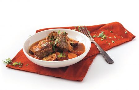 Μοσχαράκι ραγού με μελιτζάνες