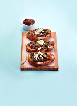 Μπρουσκέτες με μελιτζάνα