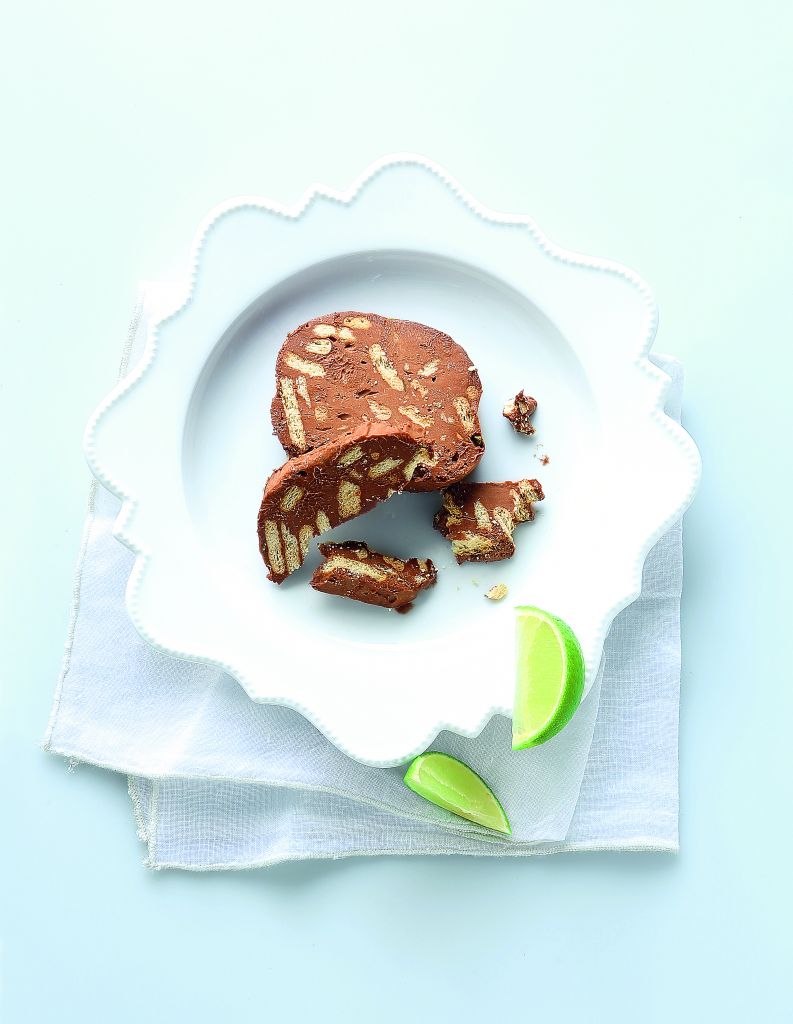 Κορμός πραλίνας με μπισκότα