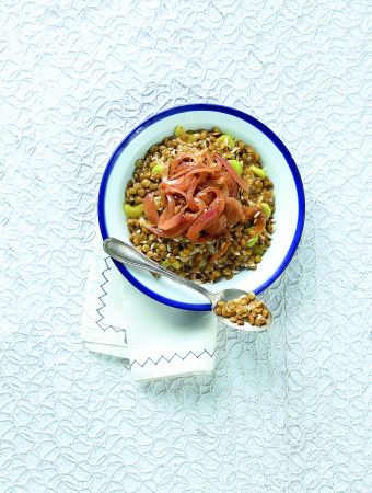 Φακές με ρύζι και κρεμμύδια