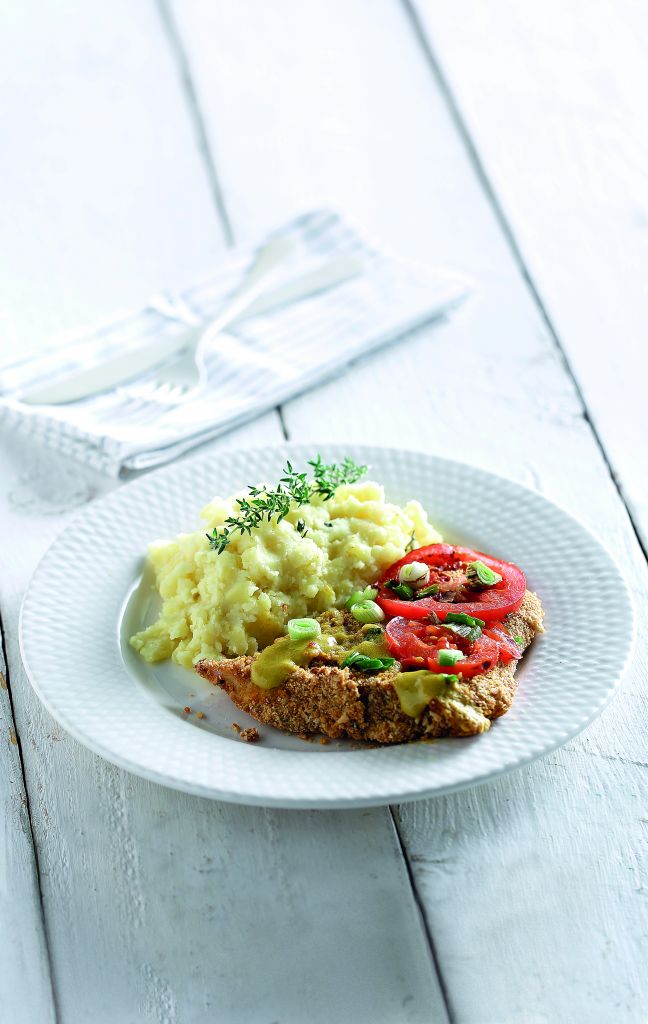 Ψάρι στον φούρνο με λεμονάτο πουρέ