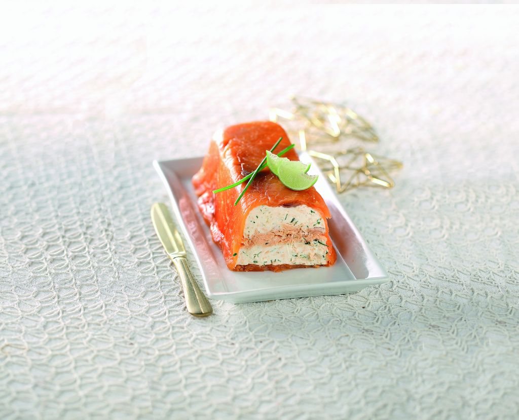 Τερίνα σολομού με λάιμ και σχοινόπρασο