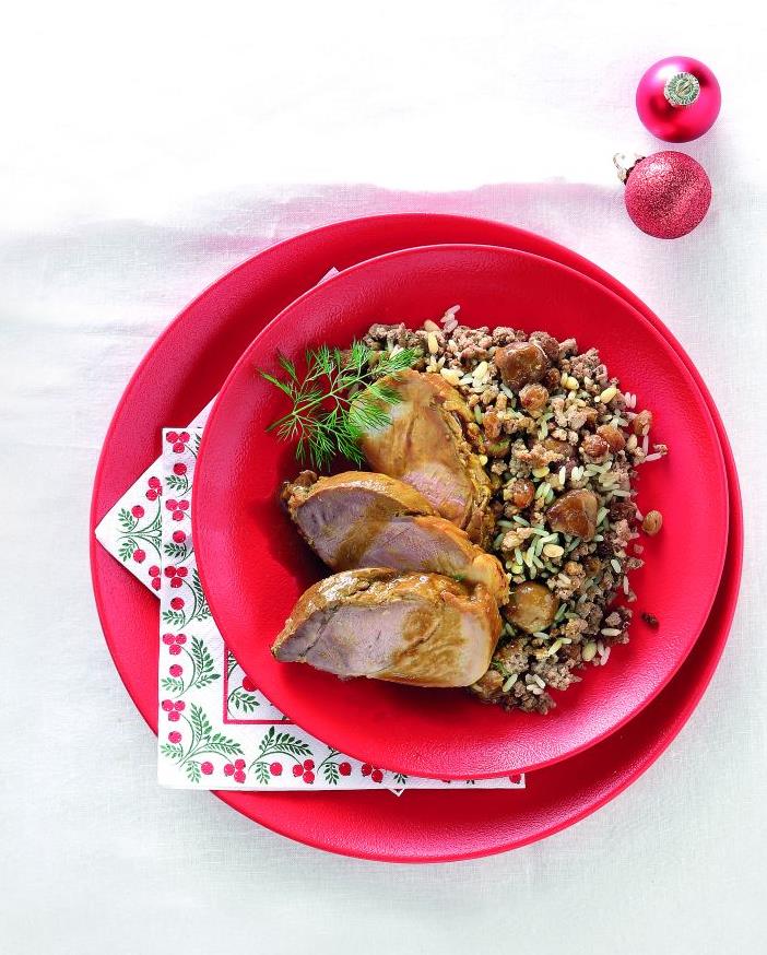 Μαριναρισμένο χοιρινό με παραδοσιακή γέμιση