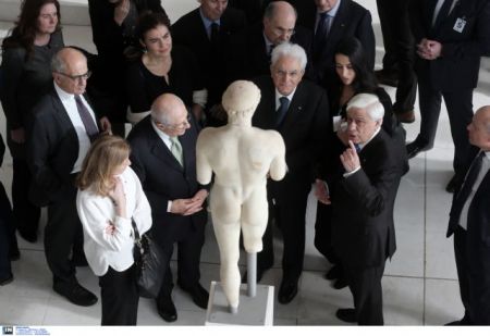 Επίσκεψη Ματαρέλα στο Μουσειο της Ακρόπολης