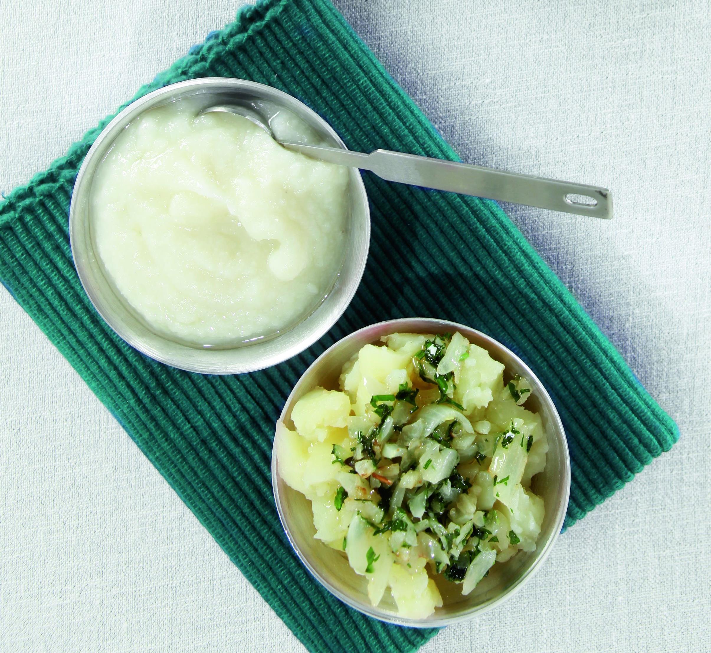 Οφτές πατάτες με σκορδαλιά από φασόλια