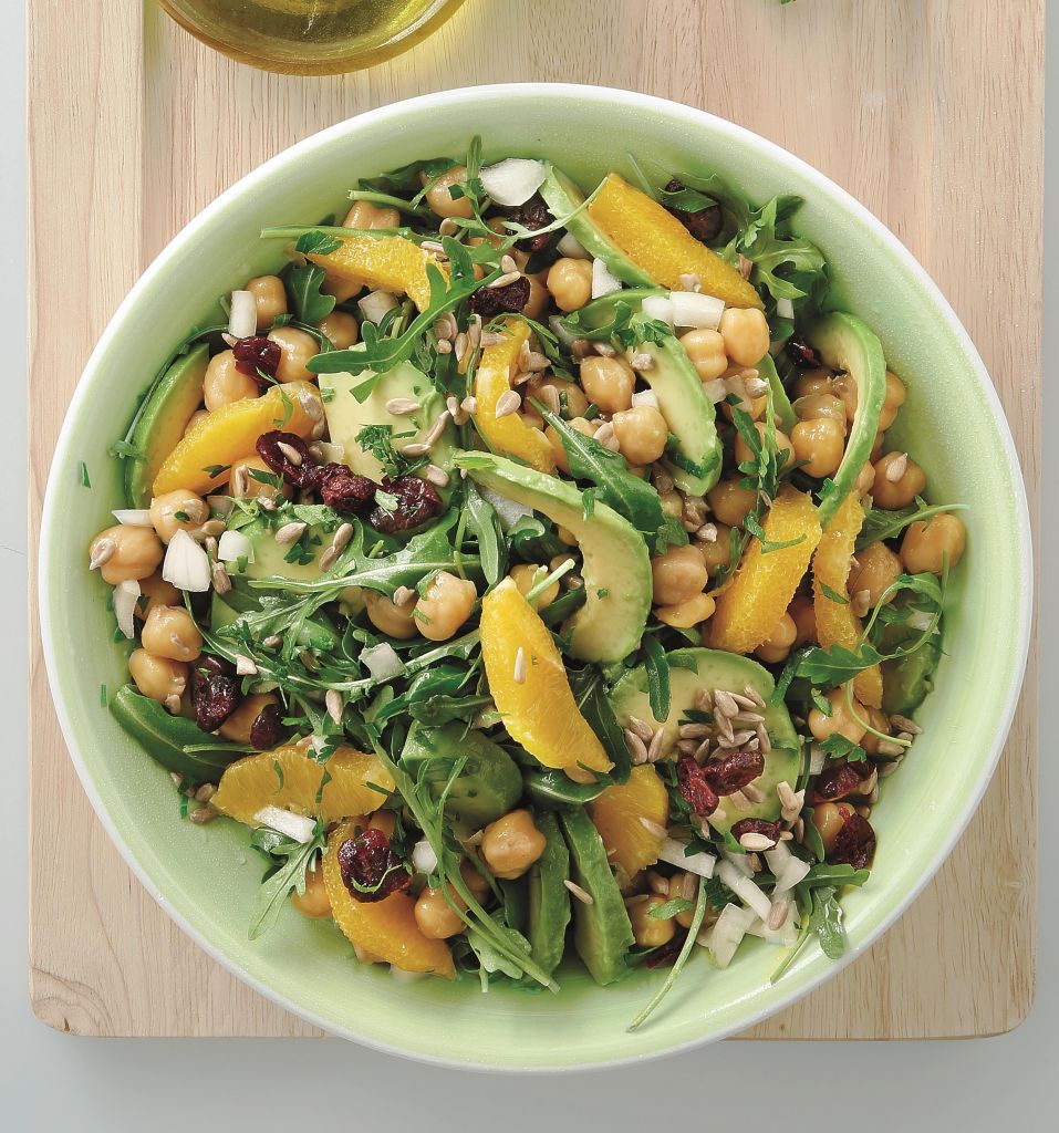 Πράσινη σαλάτα με πορτοκάλι