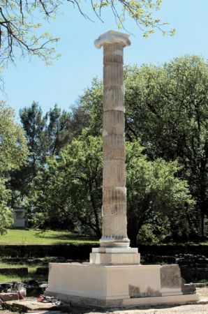 Ολυμπία: Αναστηλώθηκε σπάνιος κίονας της εποχής των Πτολεμαίων