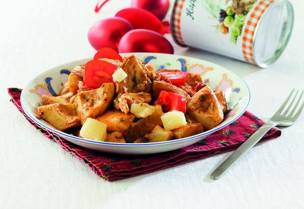 Ζεστή σαλάτα με αγκινάρες και μυρωδικά