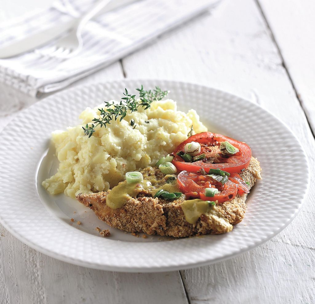 Ψάρι στον φούρνο με λεμονάτο πουρέ