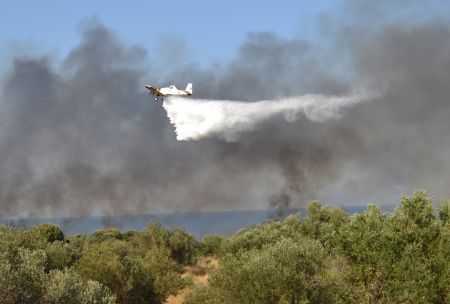 Σε ύφεση η μεγάλη πυρκαγιά στην Κεφαλλονιά