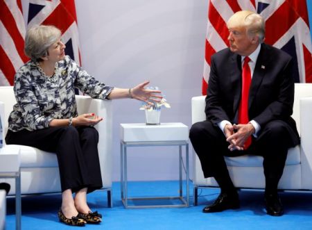 Το 2018 η πολυσυζητημένη επίσκεψη Τραμπ στη Βρετανία
