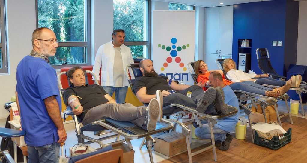 ΟΠΑΠ: εθελοντική αιμοδοσία  για τα παιδιατρικά νοσοκομεία.