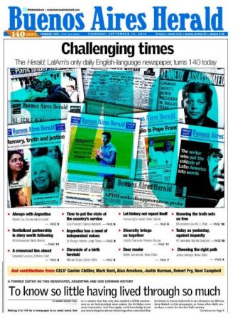 Αργεντινή: Τέλος εποχής για την υπεραιωνόβια εφημερίδα «Buenos Aires Herald»