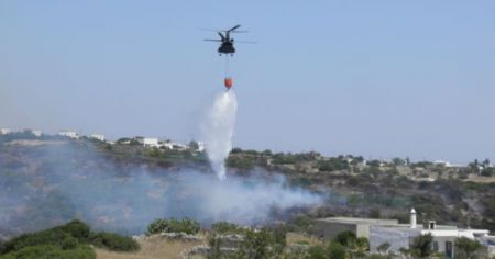 Oριοθετημένη και χωρίς ενεργό μέτωπο η φωτιά στα Κύθηρα