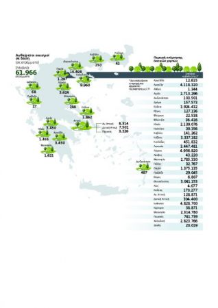 Ο χάρτης με τα αυθαίρετα χωριά στα δάση