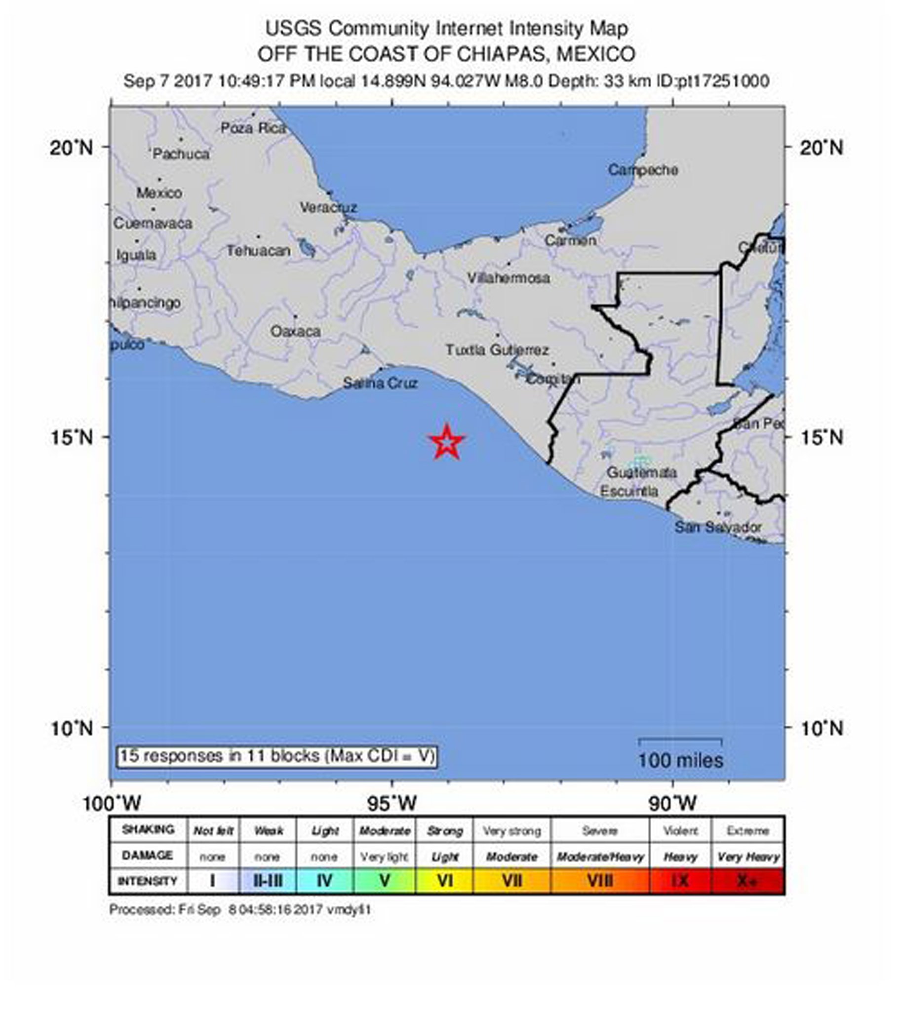 Σεισμός 8,1 ρίχτερ έπληξε το Μεξικό – Τουλάχιστον 59 νεκροί και τσουνάμι 70 εκατοστών