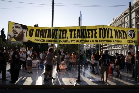 Μεγάλη συγκέντρωση στο Σύνταγμα στη μνήμη του Παύλου Φύσσα