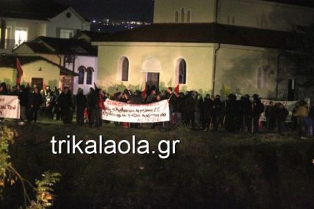 Επεισόδιακη πορεία κατά Μιχαλολιάκου στα Τρίκαλα [Βίντεο]