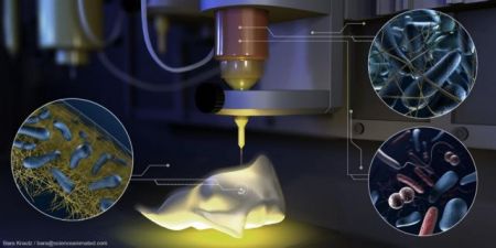 3D εκτυπωτής με μελάνι από βακτήρια παράγει «ζωντανά» υλικά