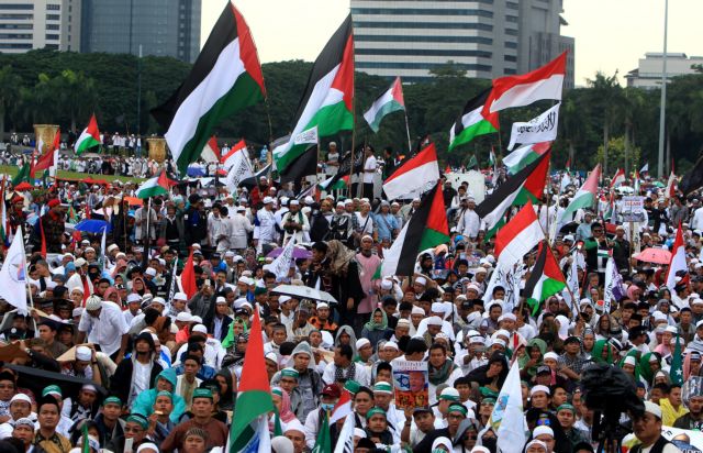 Ινδονησία: Μεγάλη διαδήλωση υπέρ των παλαιστινίων