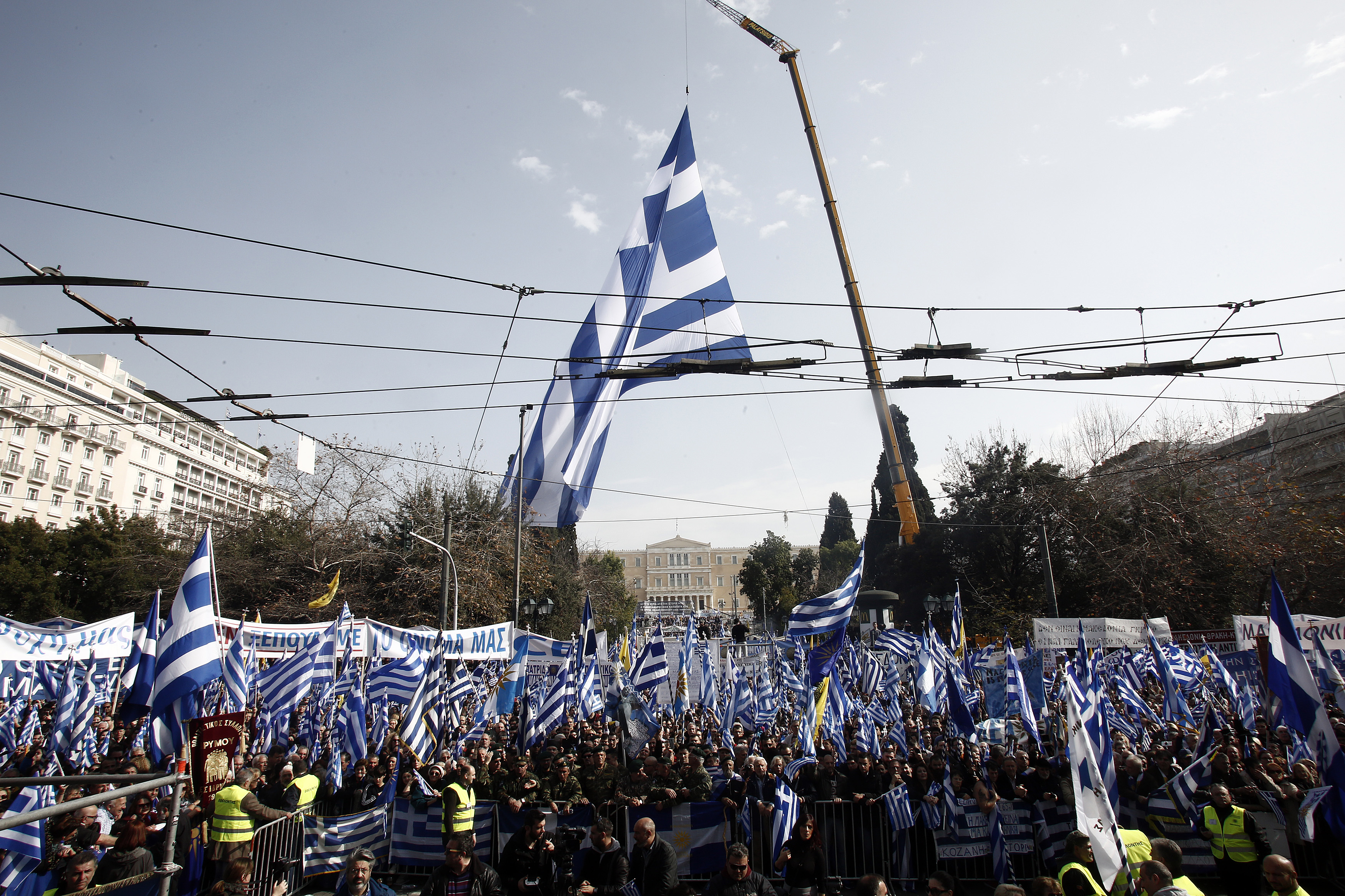 Protesters flood central Athens over Macedonia naming, identity issues
