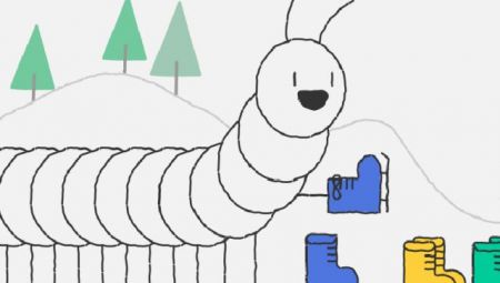 Η σαρανταποδαρούσα κάνει πατινάζ στο Google doodle