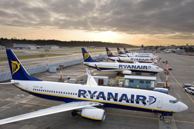 Αύξηση επιβατικής κίνησης 14% σχεδιάζει η Ryanair για το 2018