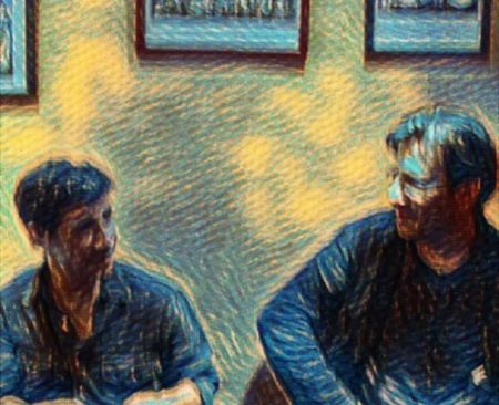 Μαζί στην σκηνή Σωκράτης Μάλαμας και Θανάσης Παπακωνσταντίνου