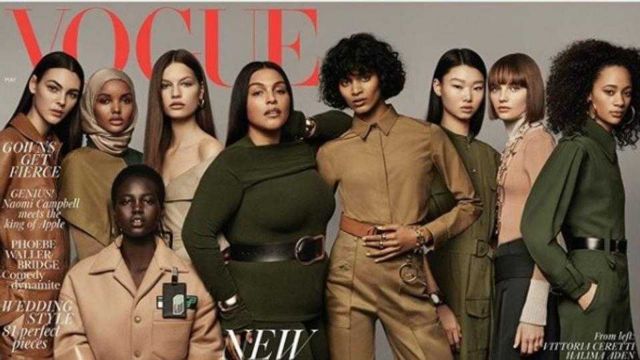 Το νέο εξώφυλλο της βρετανικής Vogue «φοράει» για πρώτη φορά μαντίλα