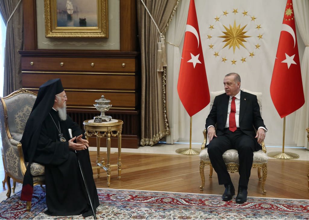 Βαρθολομαίος – Ερντογάν: Σε «εξαιρετικά καλό κλίμα» η συνάντησή τους